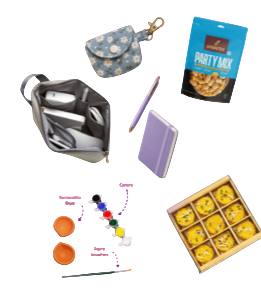 Gold Diwali combo with tech pouch, snacks, sweets, diary, pen and diya kit